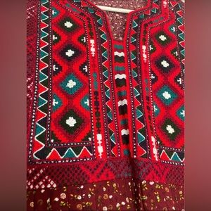 Floral Dress With Handmade Applique